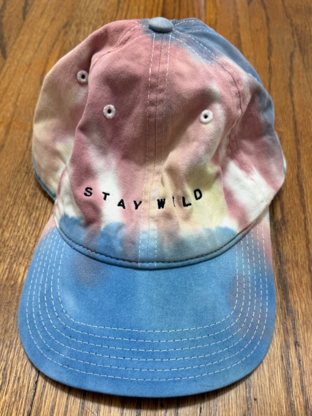 Atticus Poetry Embroidered "Stay wild" OTTO Tie Dye Dad Hat
